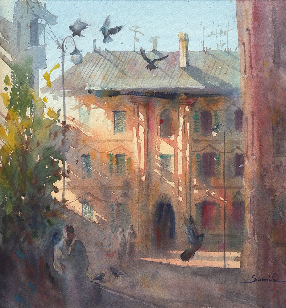Sunny morning in Italy art print by Samira Yanushkova for $57.95 CAD