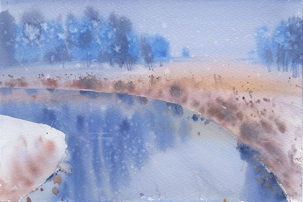 Winter landscape art print by Samira Yanushkova for $57.95 CAD