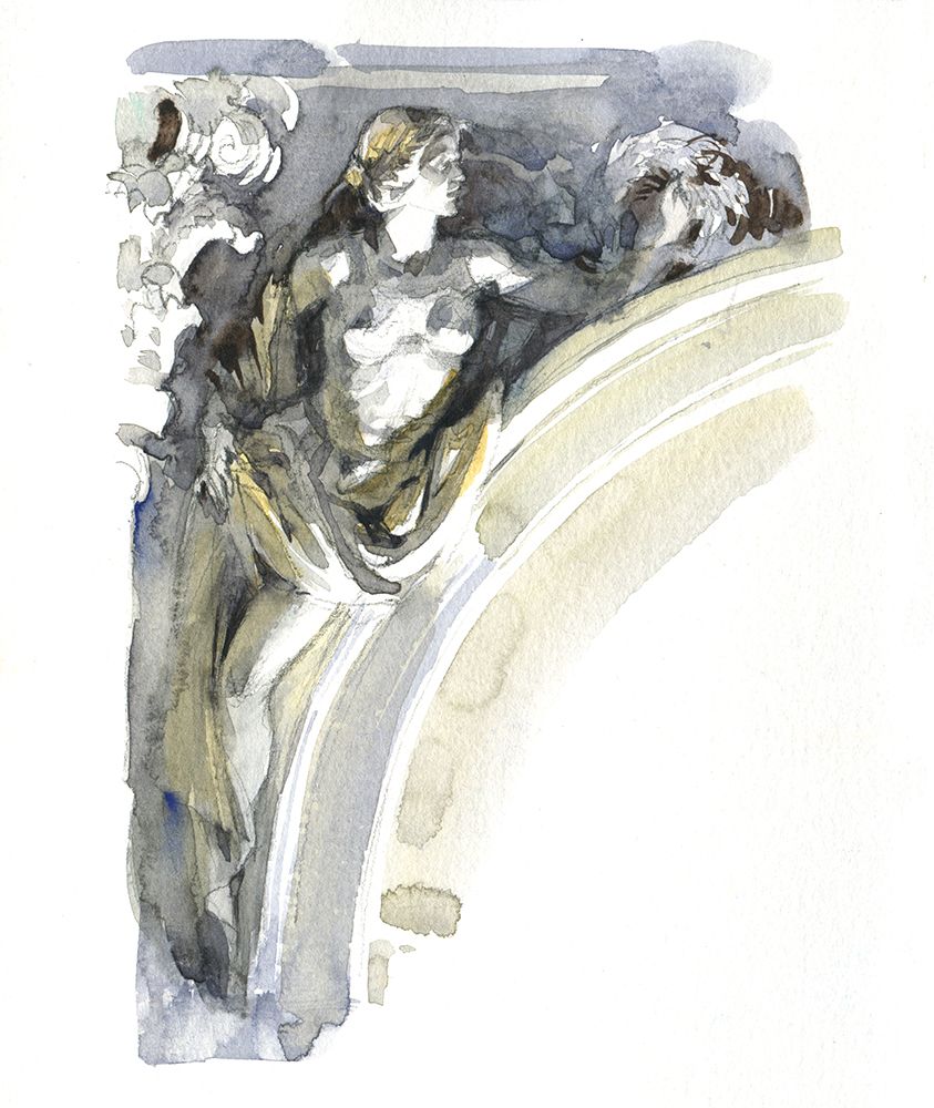 Antique sculpture art print by Samira Yanushkova for $57.95 CAD