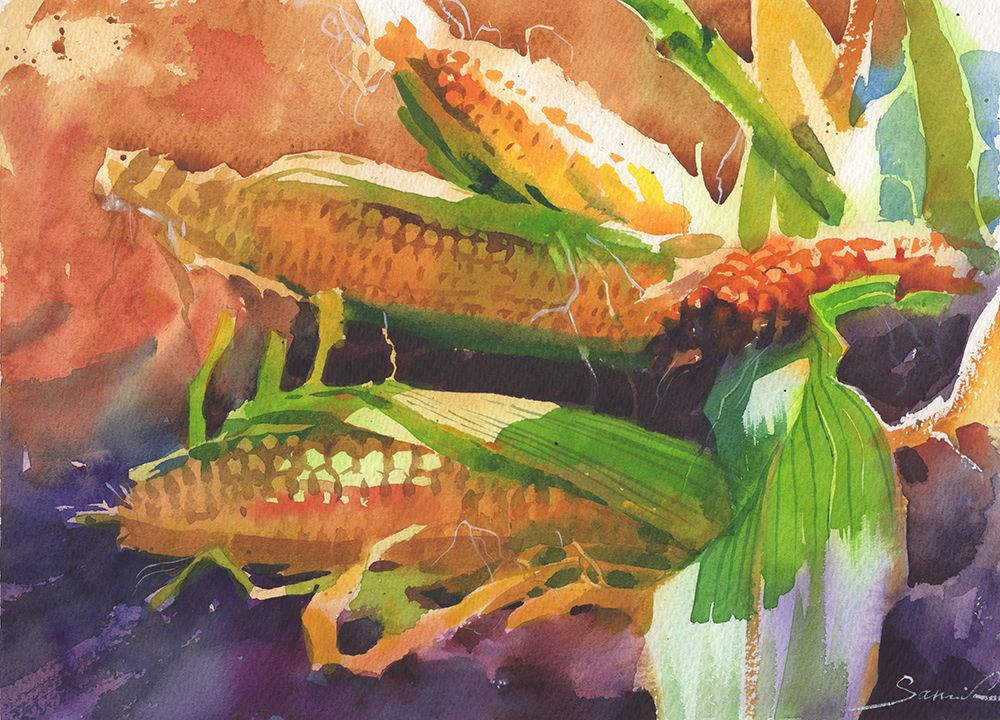 Corn art print by Samira Yanushkova for $57.95 CAD