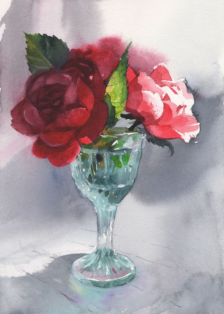 Romantic cocktail art print by Samira Yanushkova for $57.95 CAD