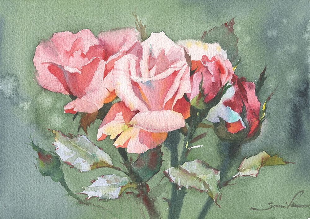 Roses art print by Samira Yanushkova for $57.95 CAD
