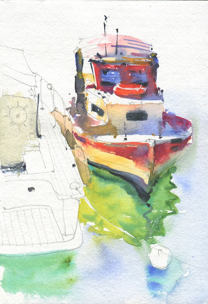 Boats art print by Samira Yanushkova for $57.95 CAD