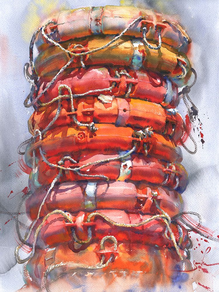 life buoys art print by Samira Yanushkova for $57.95 CAD