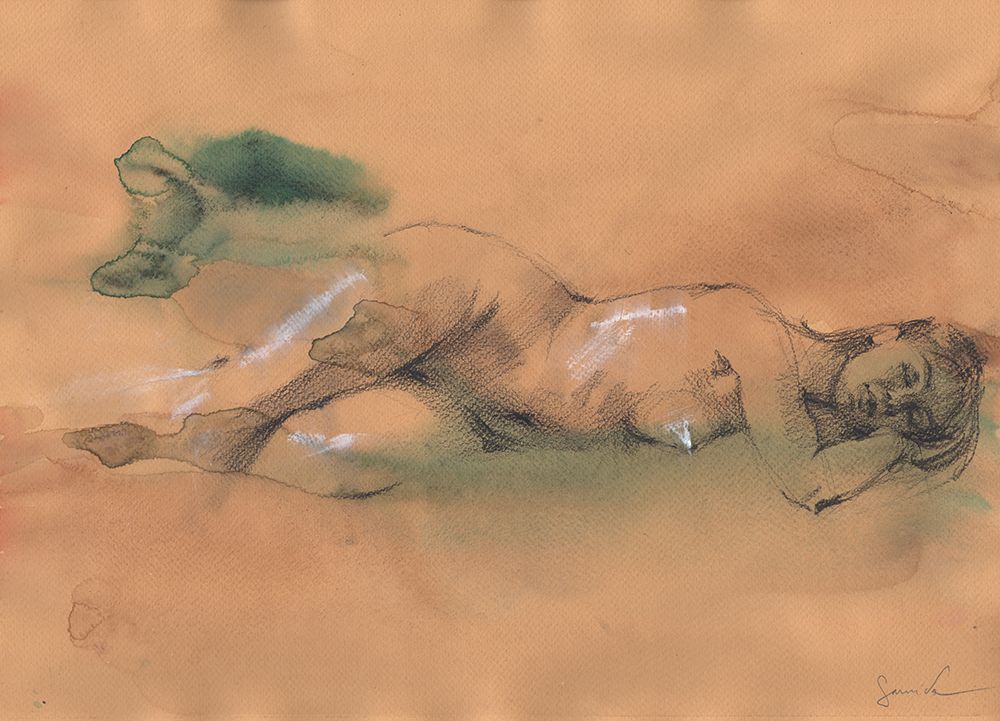 Beautiful Nude Woman art print by Samira Yanushkova for $57.95 CAD