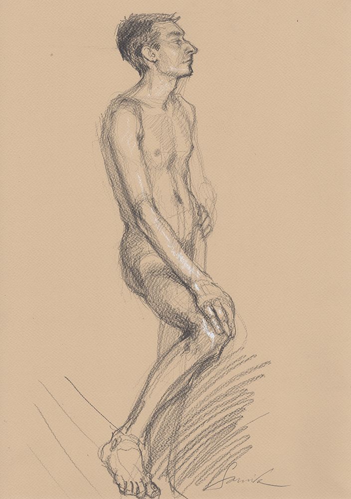 Male form art print by Samira Yanushkova for $57.95 CAD