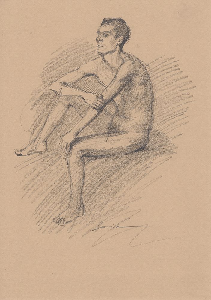 Nude male art print by Samira Yanushkova for $57.95 CAD