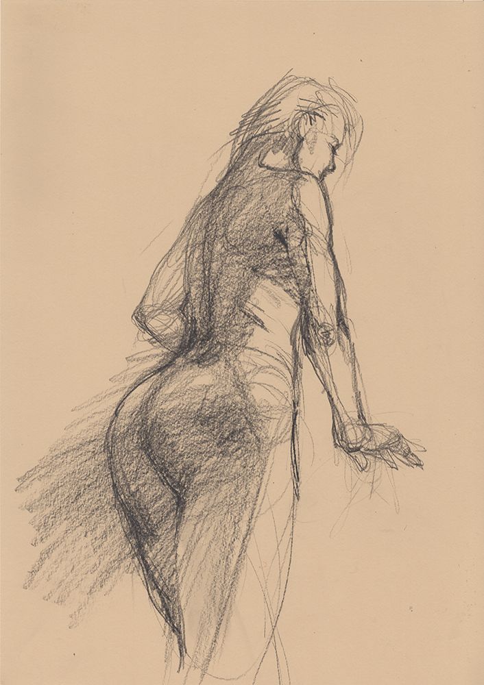 Nude Womans Back art print by Samira Yanushkova for $57.95 CAD