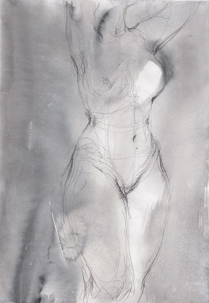 Beautiful erotic drawing of woman. art print by Samira Yanushkova for $57.95 CAD