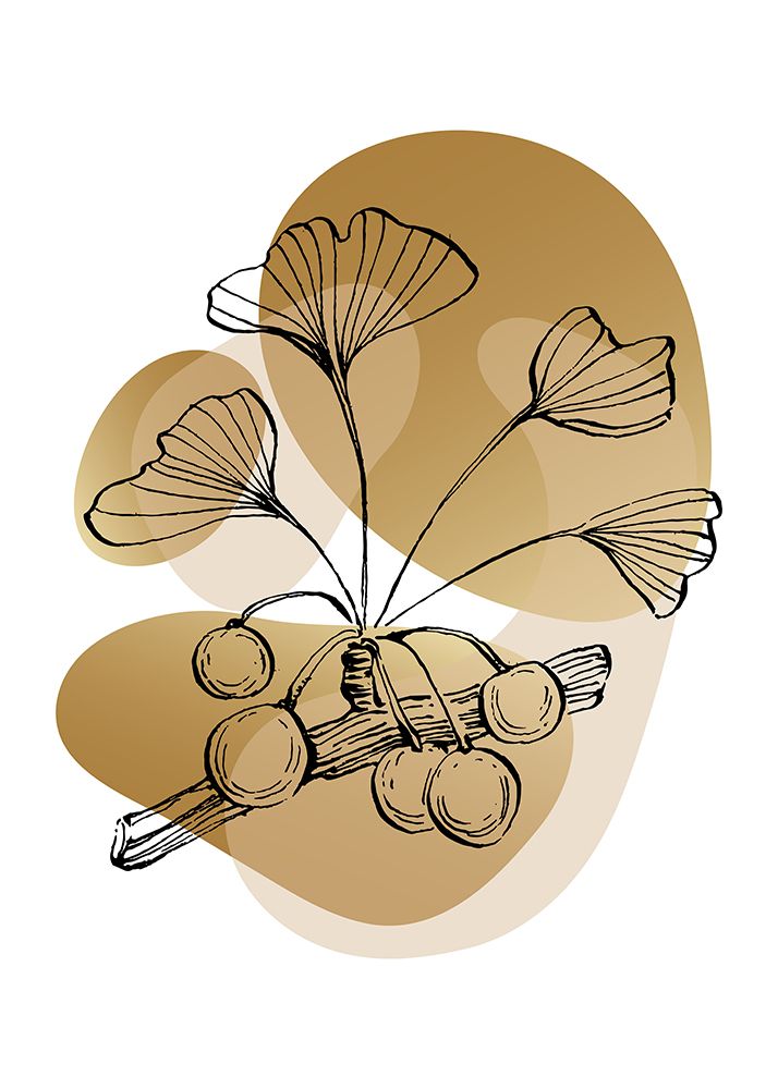 Ginkgo minimalistic art print by AcantStudio for $57.95 CAD