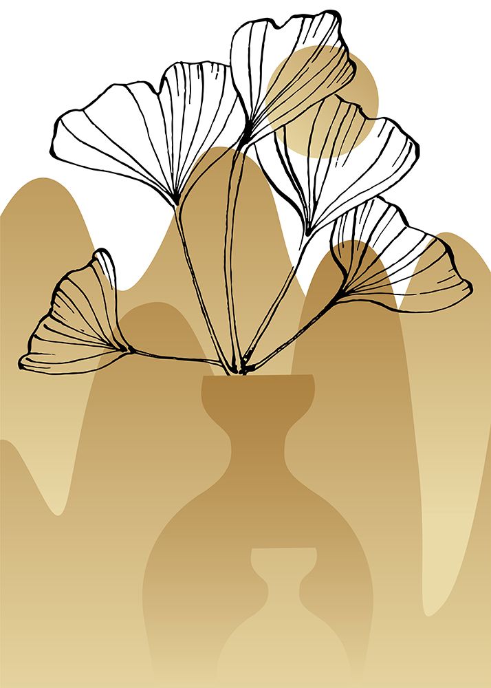 Ginkgo Geometric Nordic art print by AcantStudio for $57.95 CAD