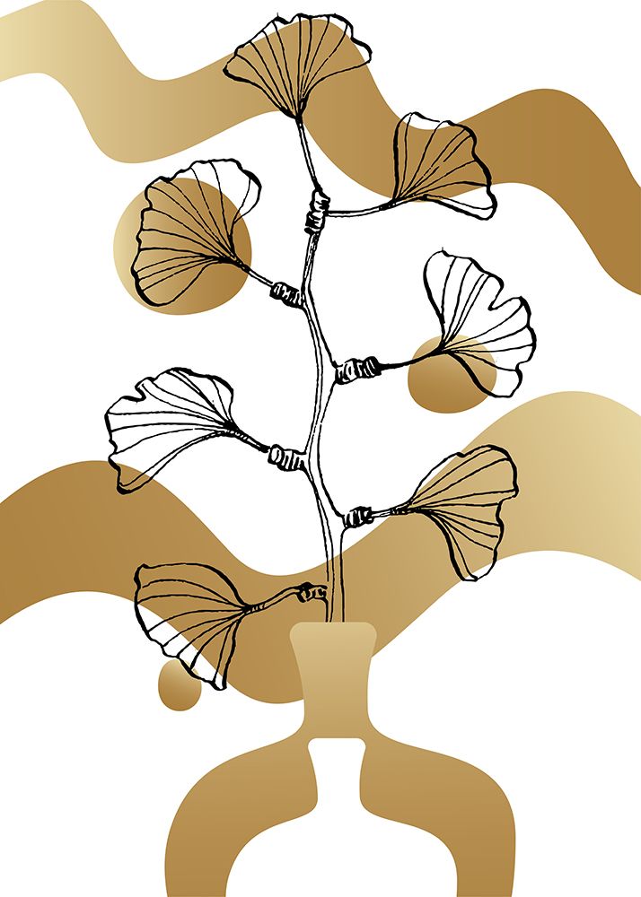 Ginkgo in Scandinavian style art print by AcantStudio for $57.95 CAD