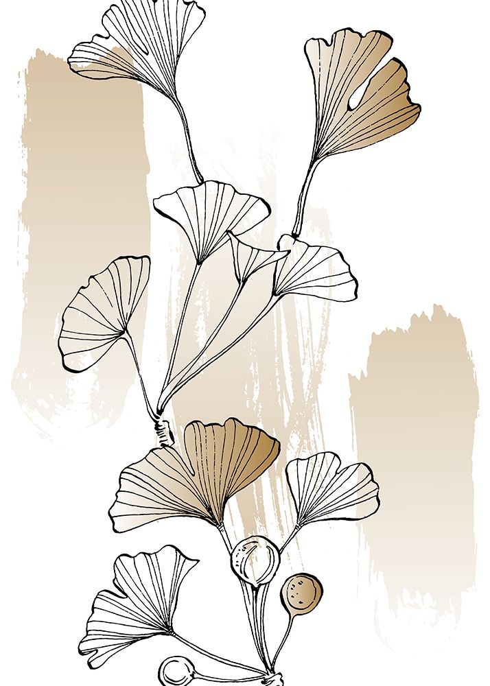 Ginkgo modernist art print by AcantStudio for $57.95 CAD