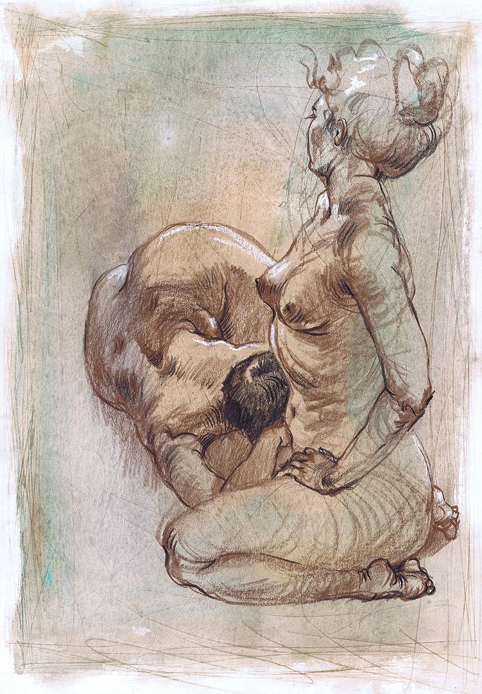Embracing Ethereal Form art print by Samira Yanushkova for $57.95 CAD