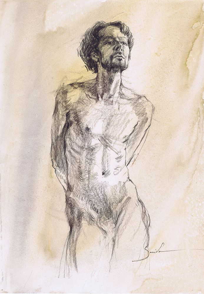 Evocative male form studies art print by Samira Yanushkova for $57.95 CAD