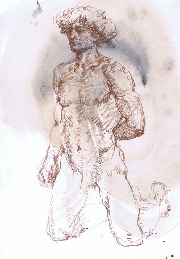 Expressive Male Anatomy art print by Samira Yanushkova for $57.95 CAD