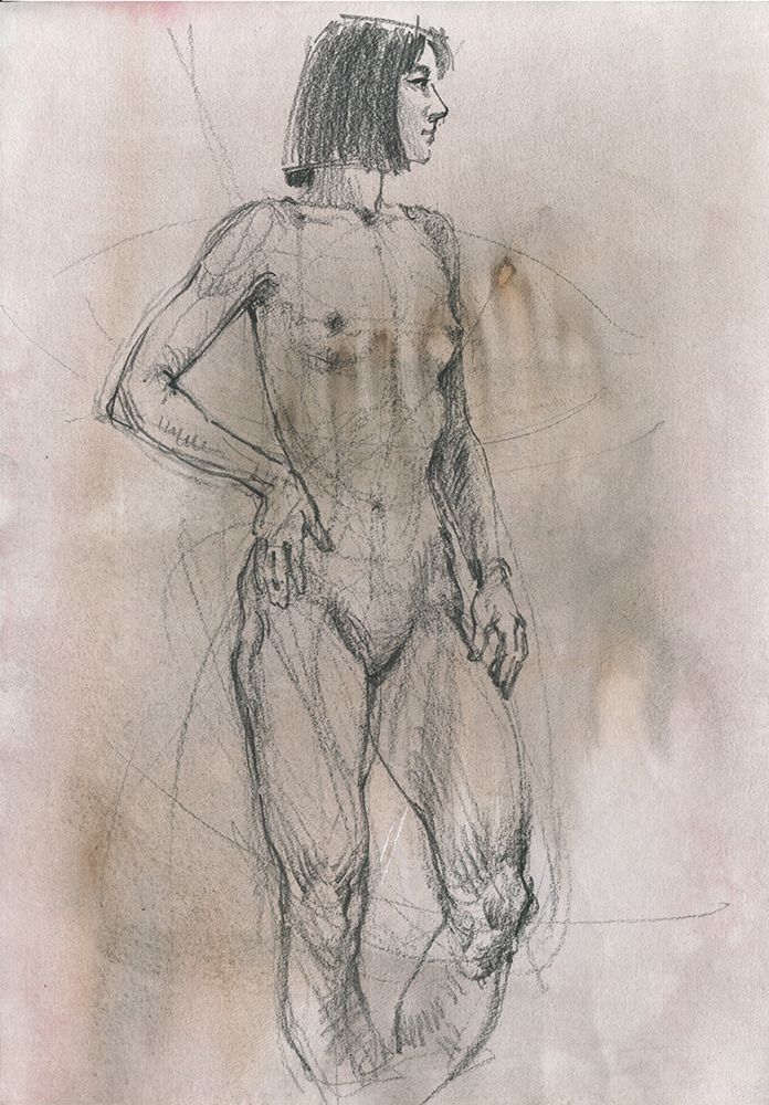 Nude sketch art print by Samira Yanushkova for $57.95 CAD