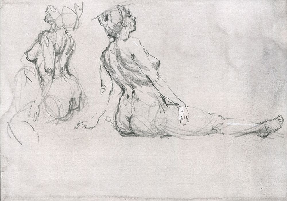 Nude sketch art print by Samira Yanushkova for $57.95 CAD