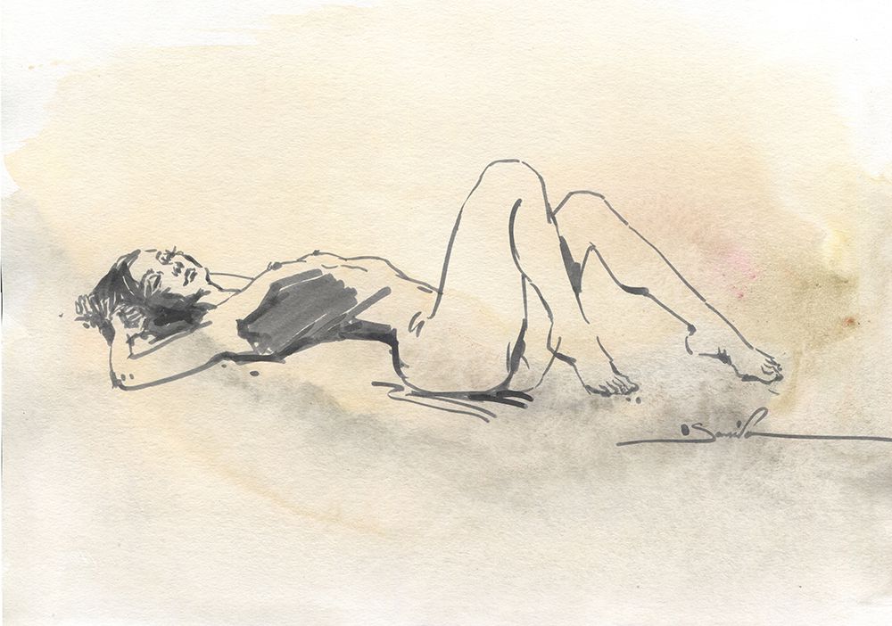 Nude sketch art print by Samira Yanushkova for $57.95 CAD