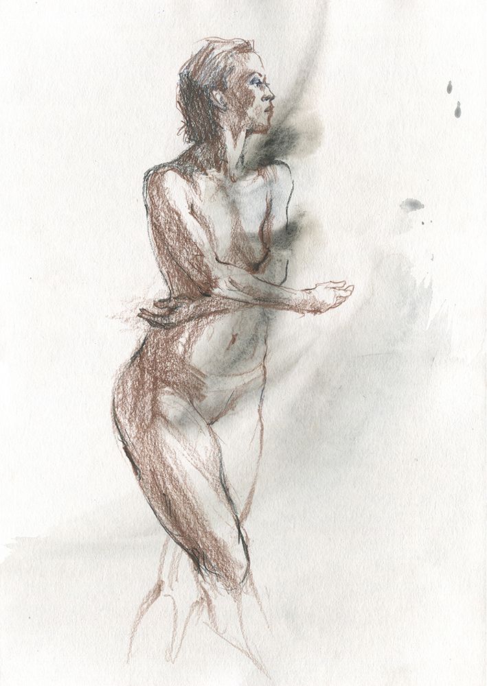 Nude sketch art print by Samira Yanushkova for $57.95 CAD