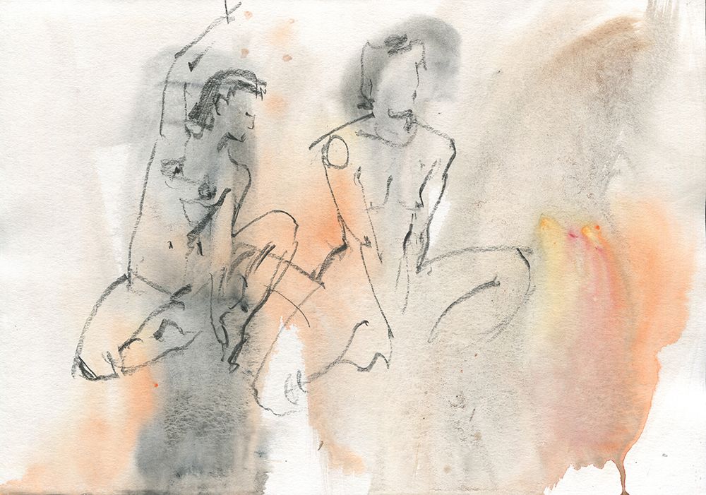 Erotic sketch art art print by Samira Yanushkova for $57.95 CAD