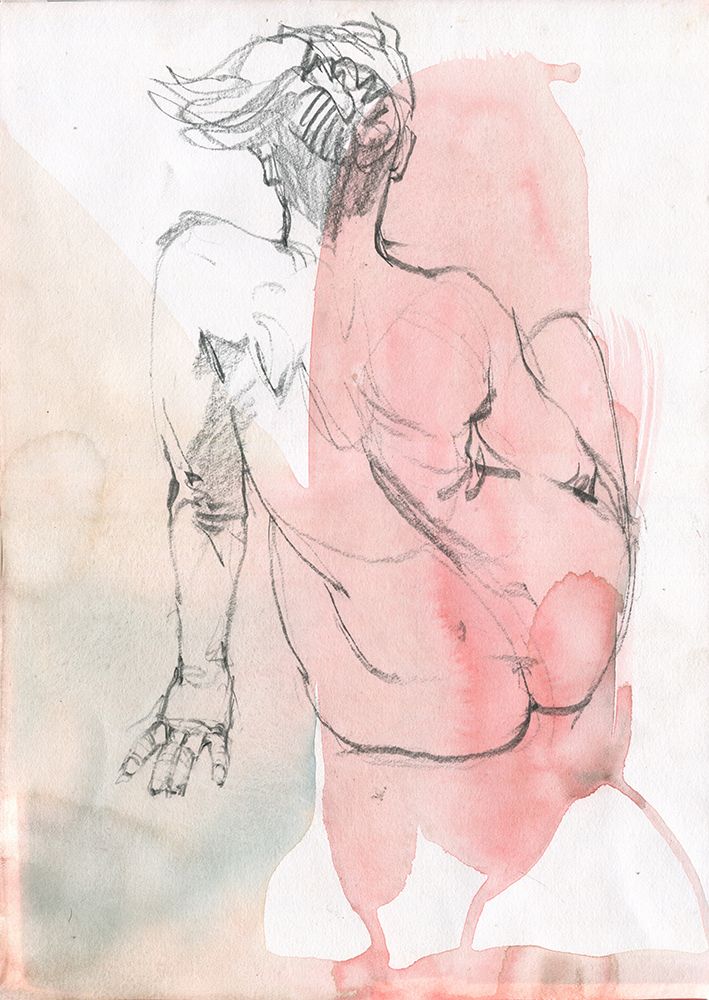 Soft Lines of a Nude Form art print by Samira Yanushkova for $57.95 CAD