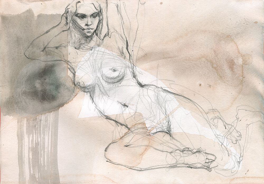 Abstracted Nude in Rest art print by Samira Yanushkova for $57.95 CAD