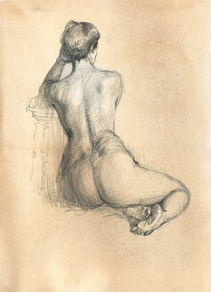 Nude beautiful girl from the back art print by Samira Yanushkova for $57.95 CAD