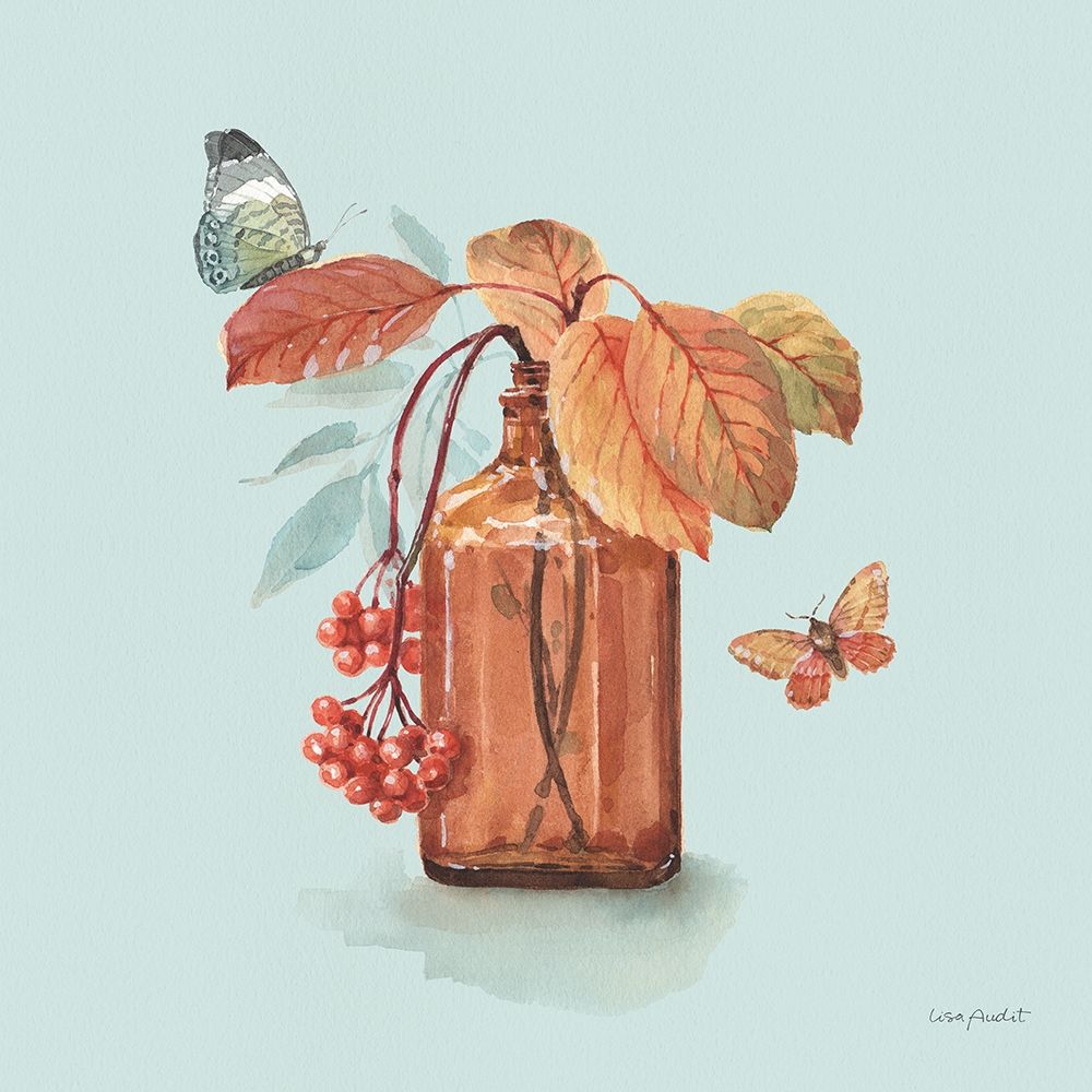 Autumn in Nature 03 on Aqua art print by Lisa Audit for $57.95 CAD