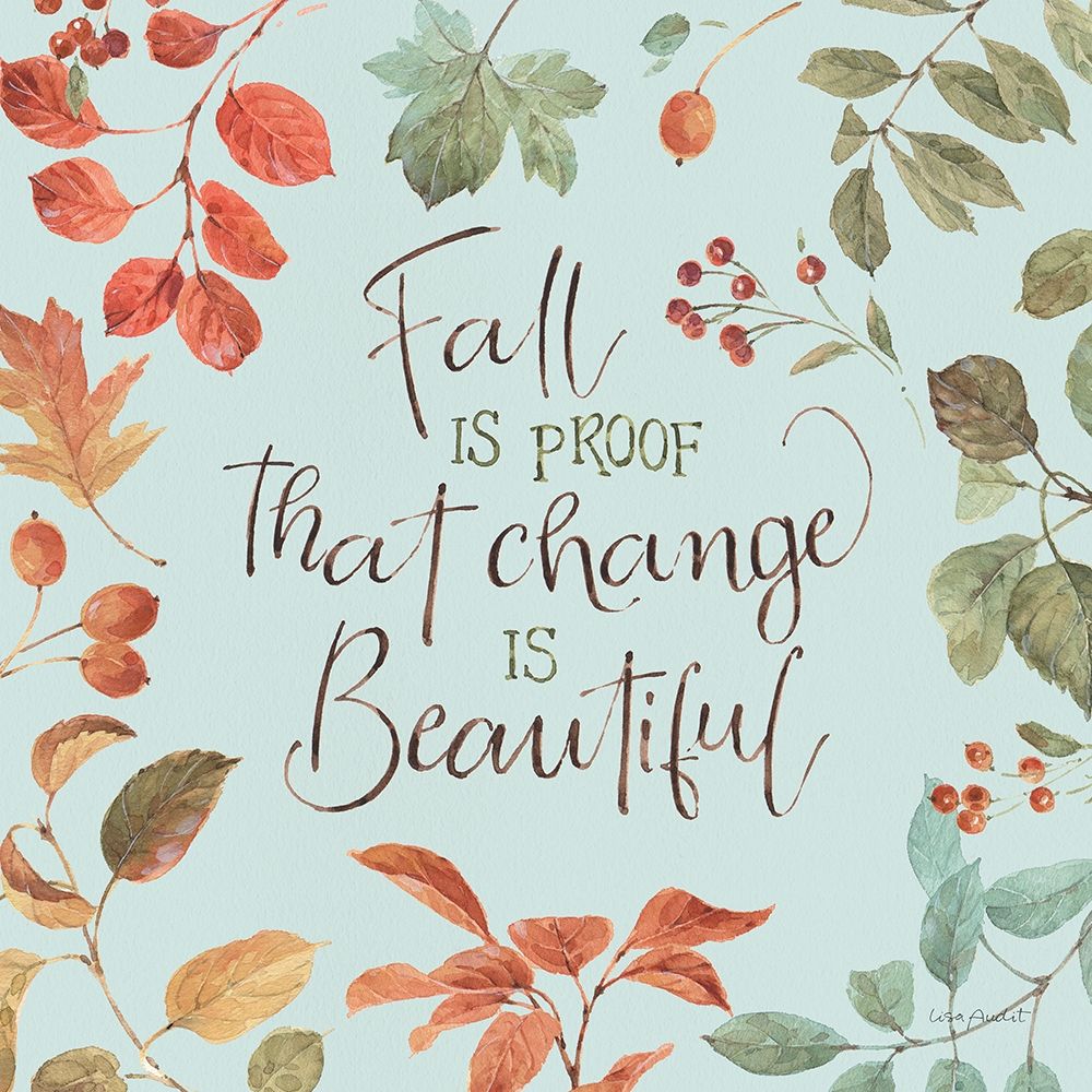 Autumn in Nature 07 on Aqua art print by Lisa Audit for $57.95 CAD
