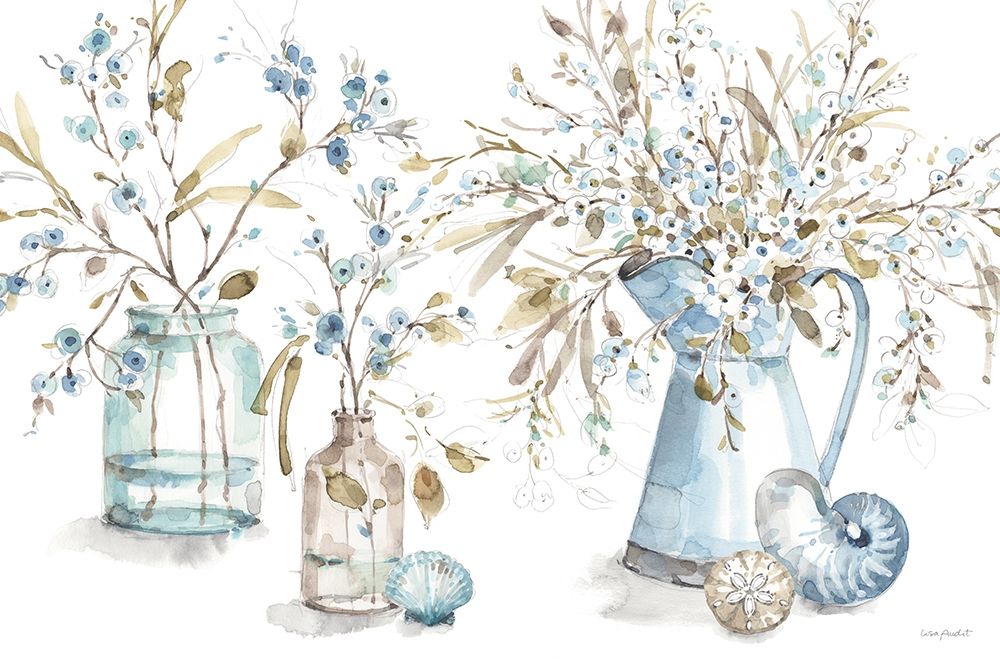 Blue Escape Coastal 01 art print by Lisa Audit for $57.95 CAD
