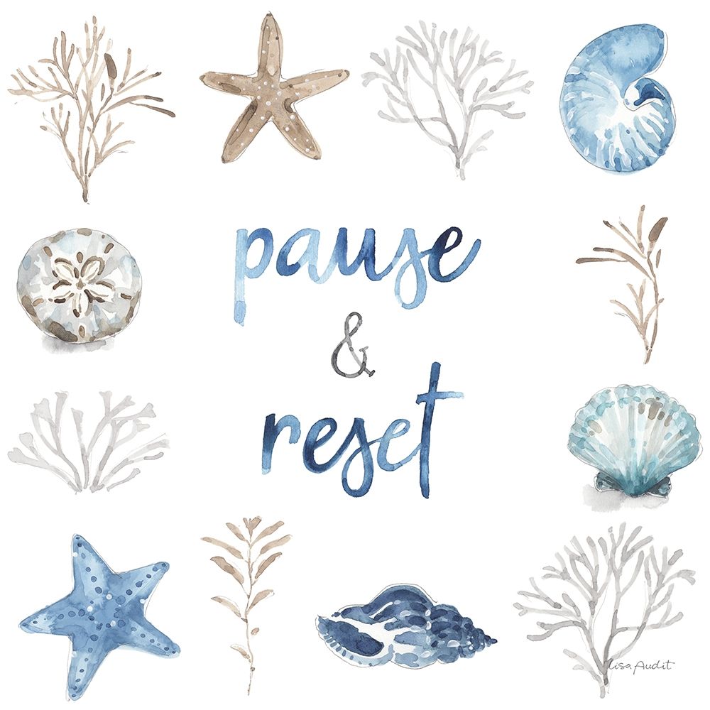 Blue Escape Coastal 10 art print by Lisa Audit for $57.95 CAD