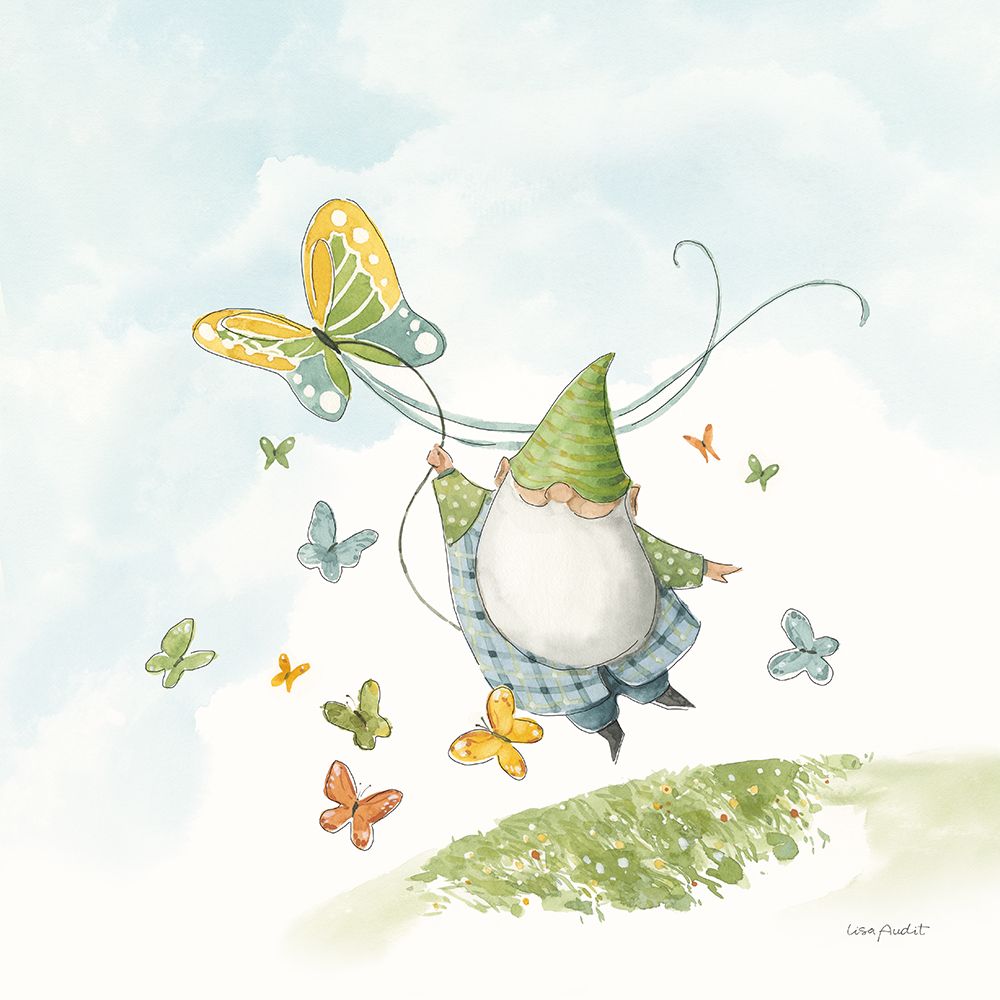 Everyday Gnomes III-Butterfly art print by Lisa Audit for $57.95 CAD