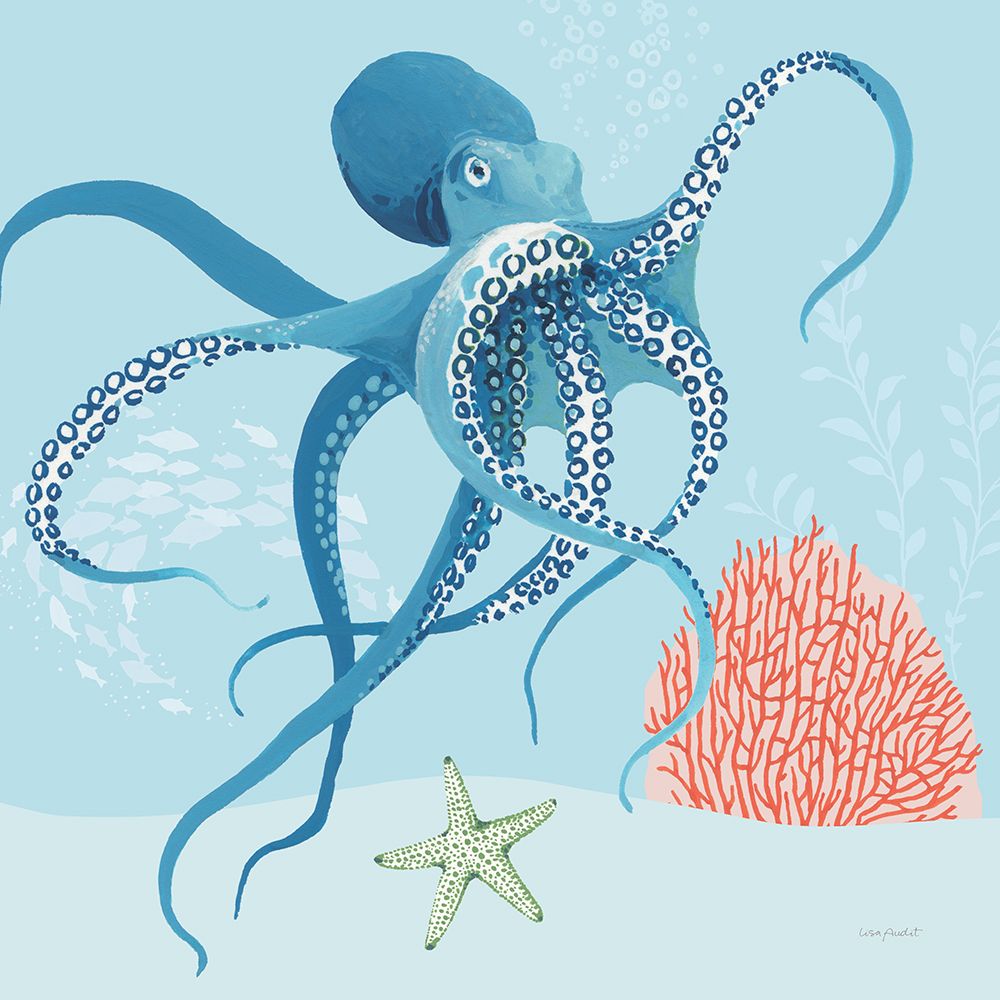 Free As the Ocean II on Blue art print by Lisa Audit for $57.95 CAD
