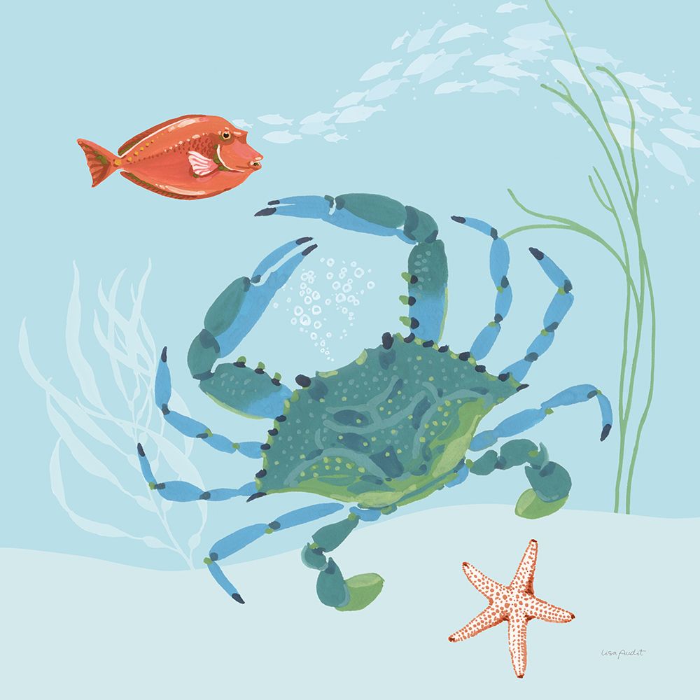 Free As the Ocean IV on Blue art print by Lisa Audit for $57.95 CAD