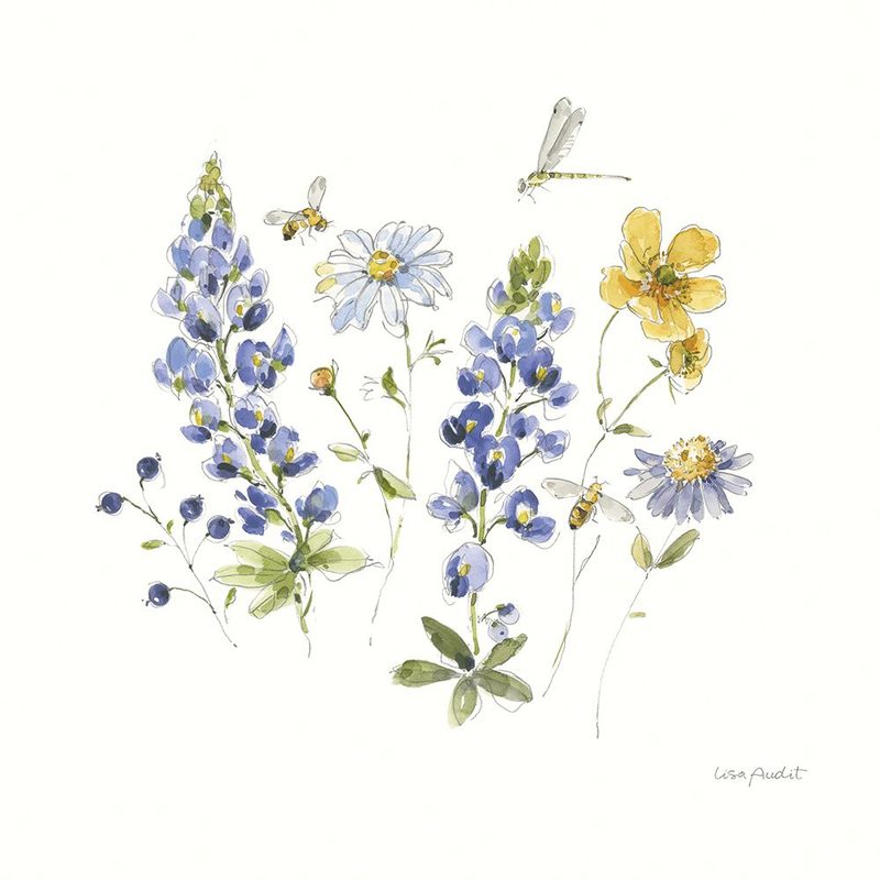 Lovely Blues III art print by Lisa Audit for $57.95 CAD