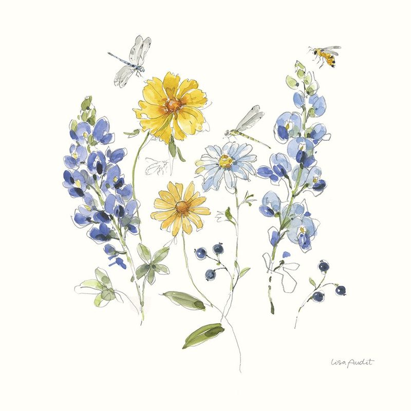 Lovely Blues V art print by Lisa Audit for $57.95 CAD