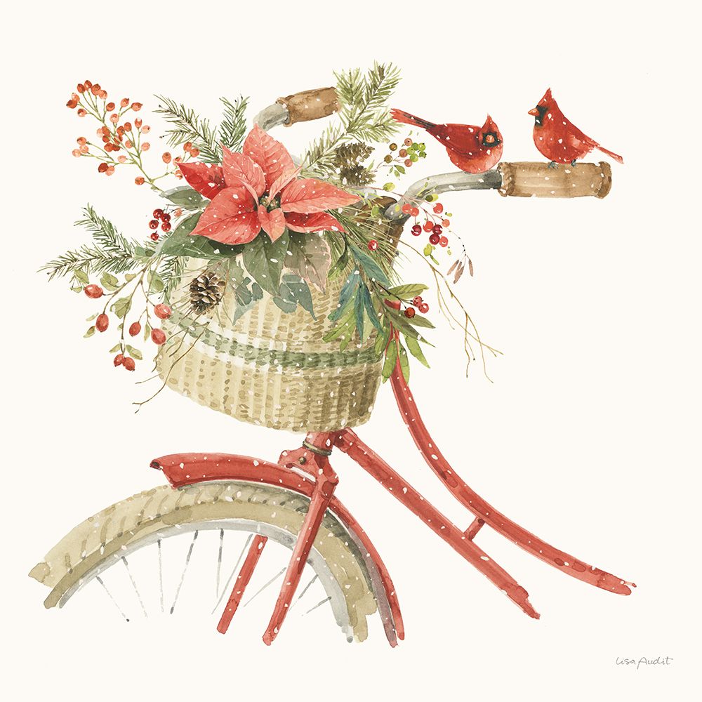 Poinsettia Village VIII art print by Lisa Audit for $57.95 CAD