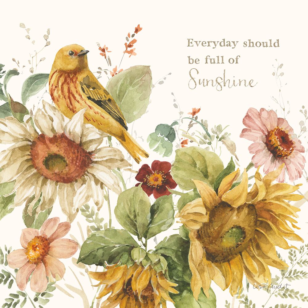 Sunflower Whispers XIV art print by Lisa Audit for $57.95 CAD