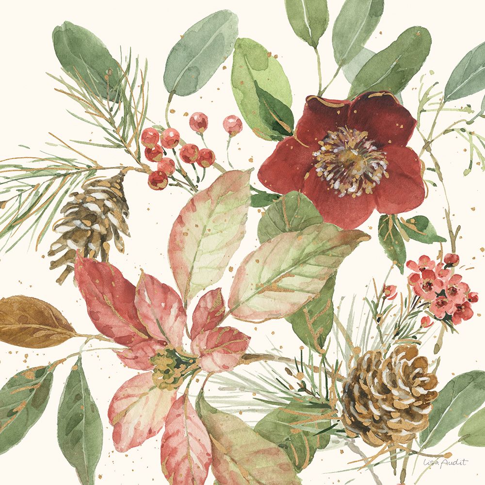 Winter Blooms II art print by Lisa Audit for $57.95 CAD