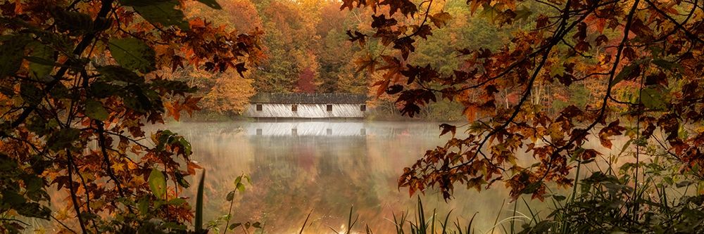 Autumn Bridge Panorama art print by Danny Head for $57.95 CAD
