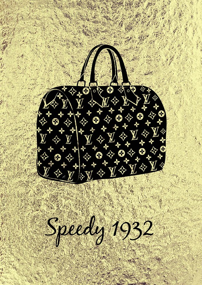 Golden LV Bag art print by Aesthete for $57.95 CAD