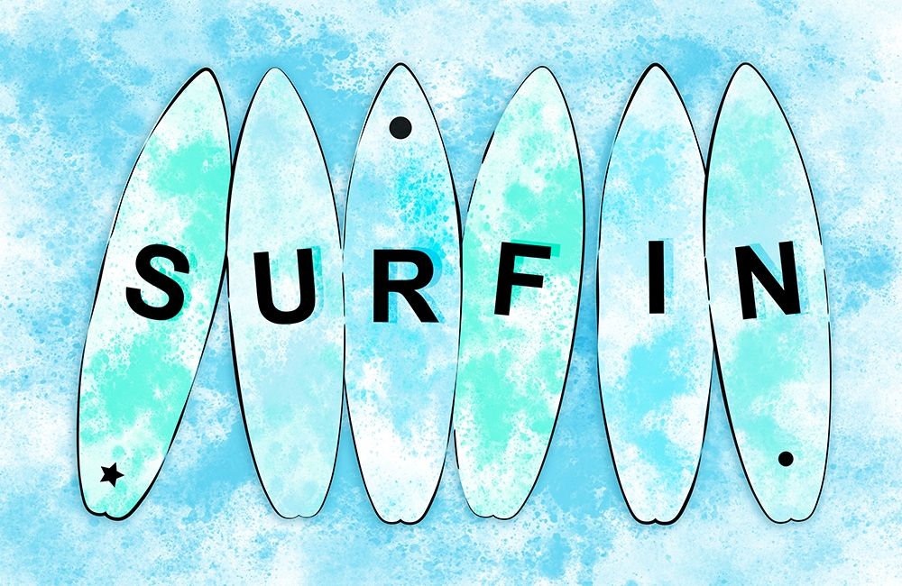 Surfin Cyan art print by Aesthete for $57.95 CAD