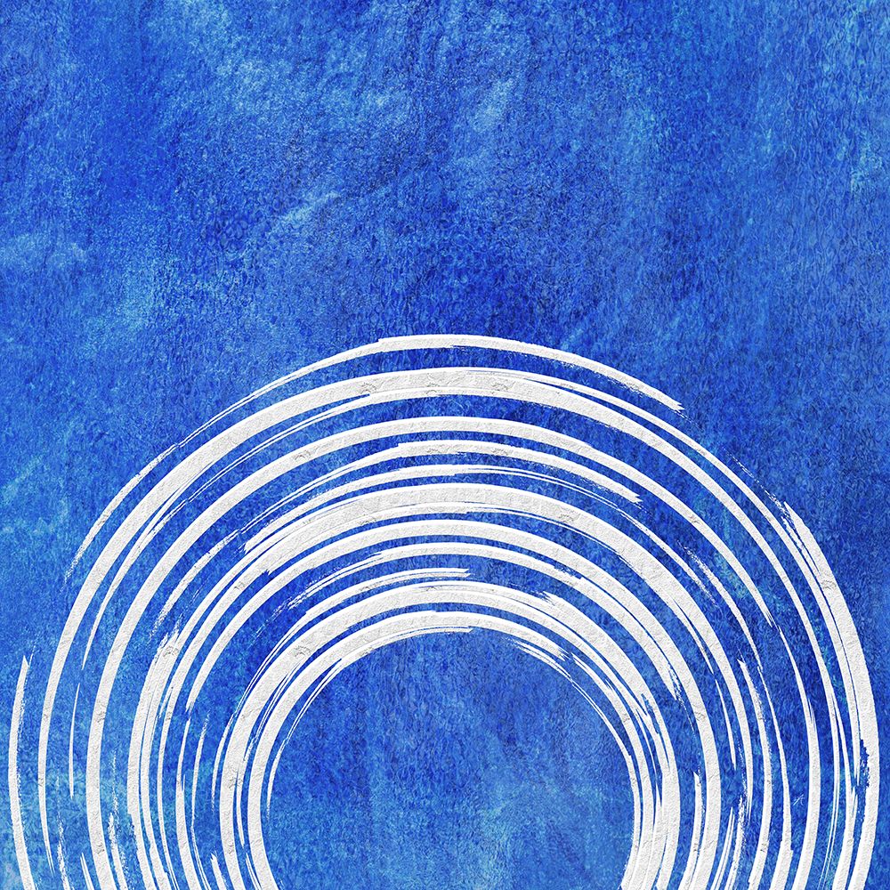 Blue Artsy Cirlces Three art print by Aesthete for $57.95 CAD