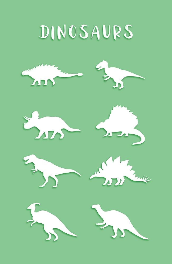 Dinosaurs Green art print by Aesthete for $57.95 CAD