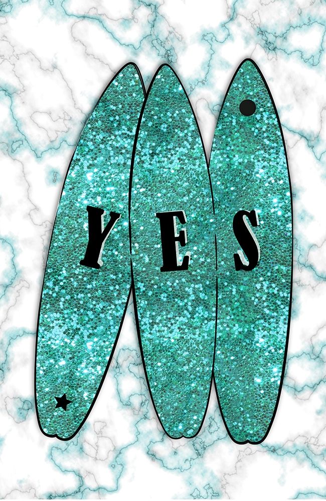Yes Surf Blue art print by Aesthete for $57.95 CAD