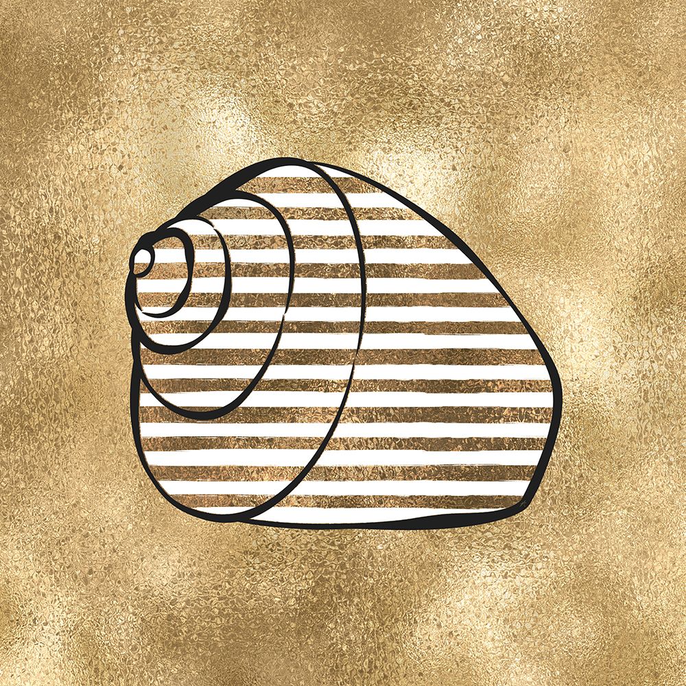 Glden Seashell3 art print by Aesthete for $57.95 CAD