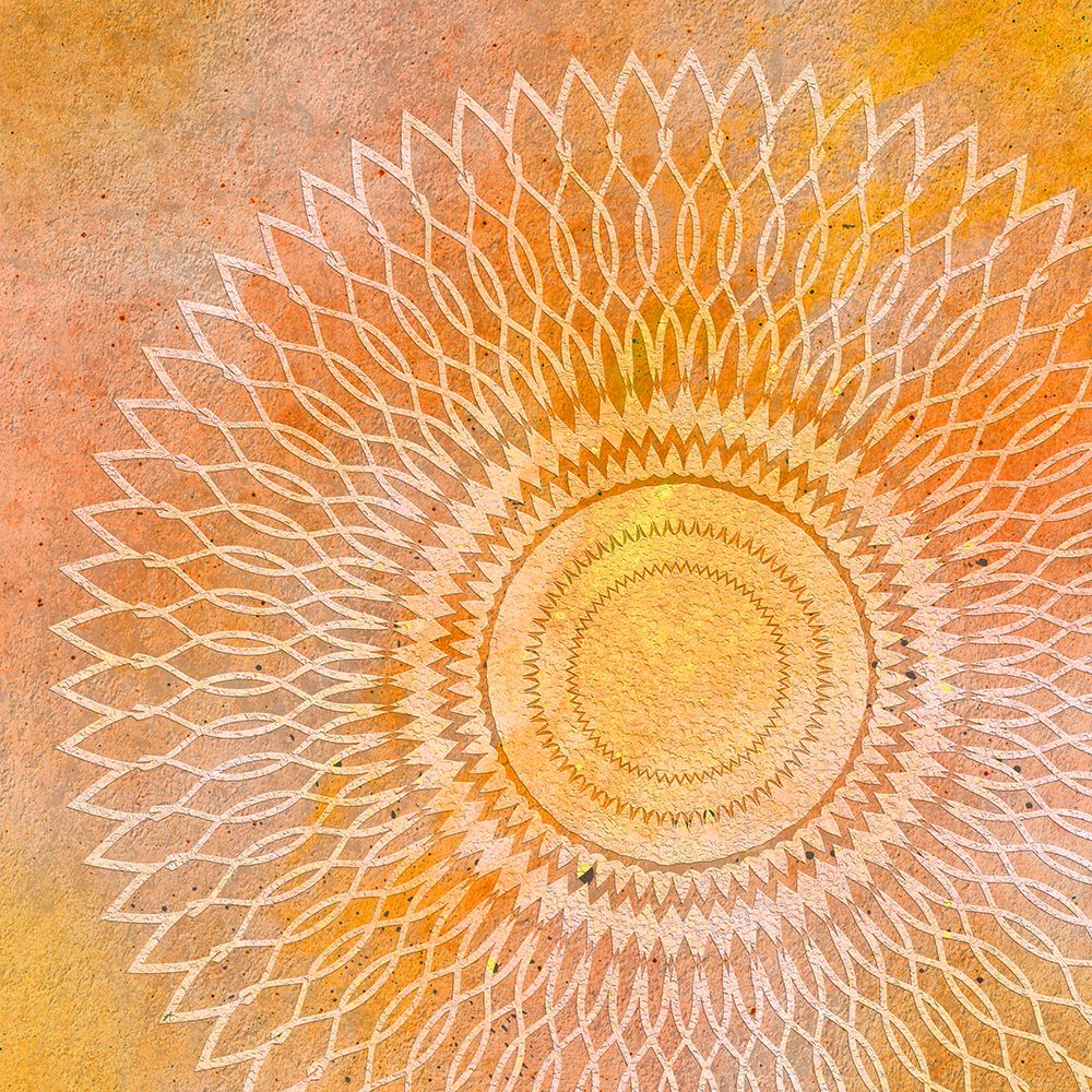 Mandala Orange art print by Aesthete for $57.95 CAD