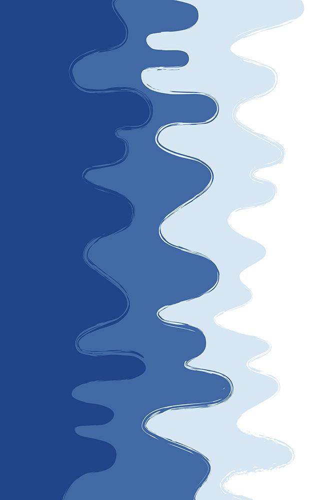 Blue Abstract Waves art print by Aesthete for $57.95 CAD
