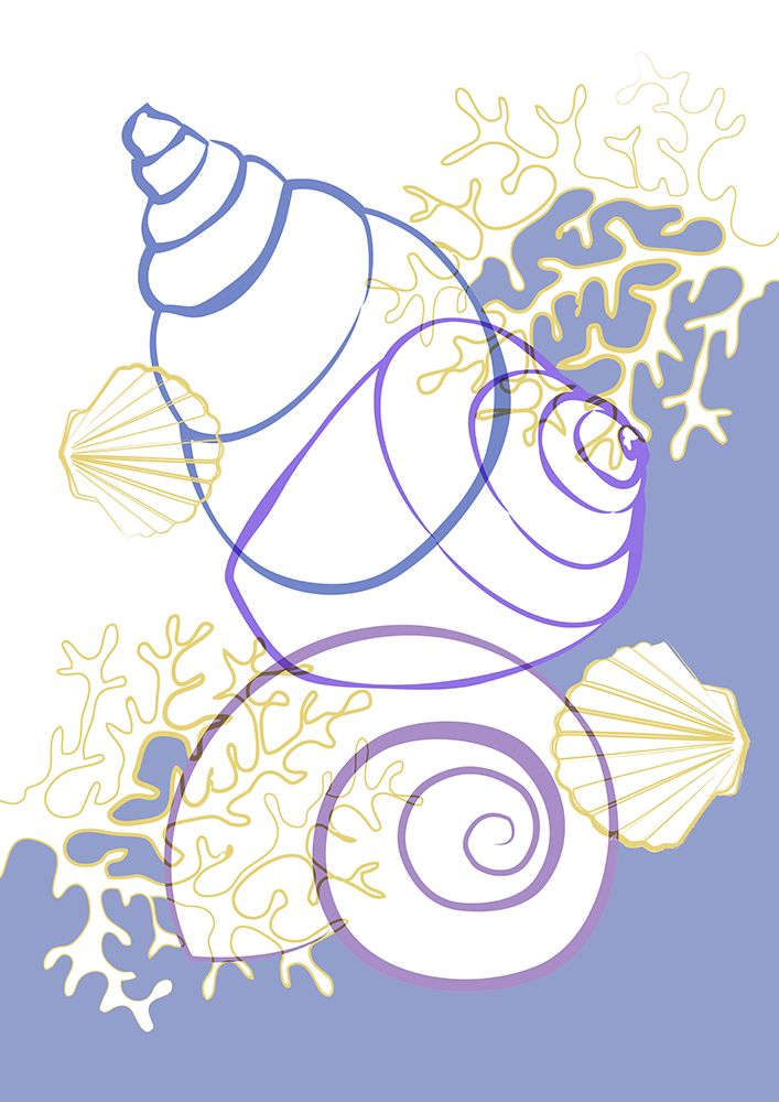 Blue Sea Life art print by Aesthete for $57.95 CAD